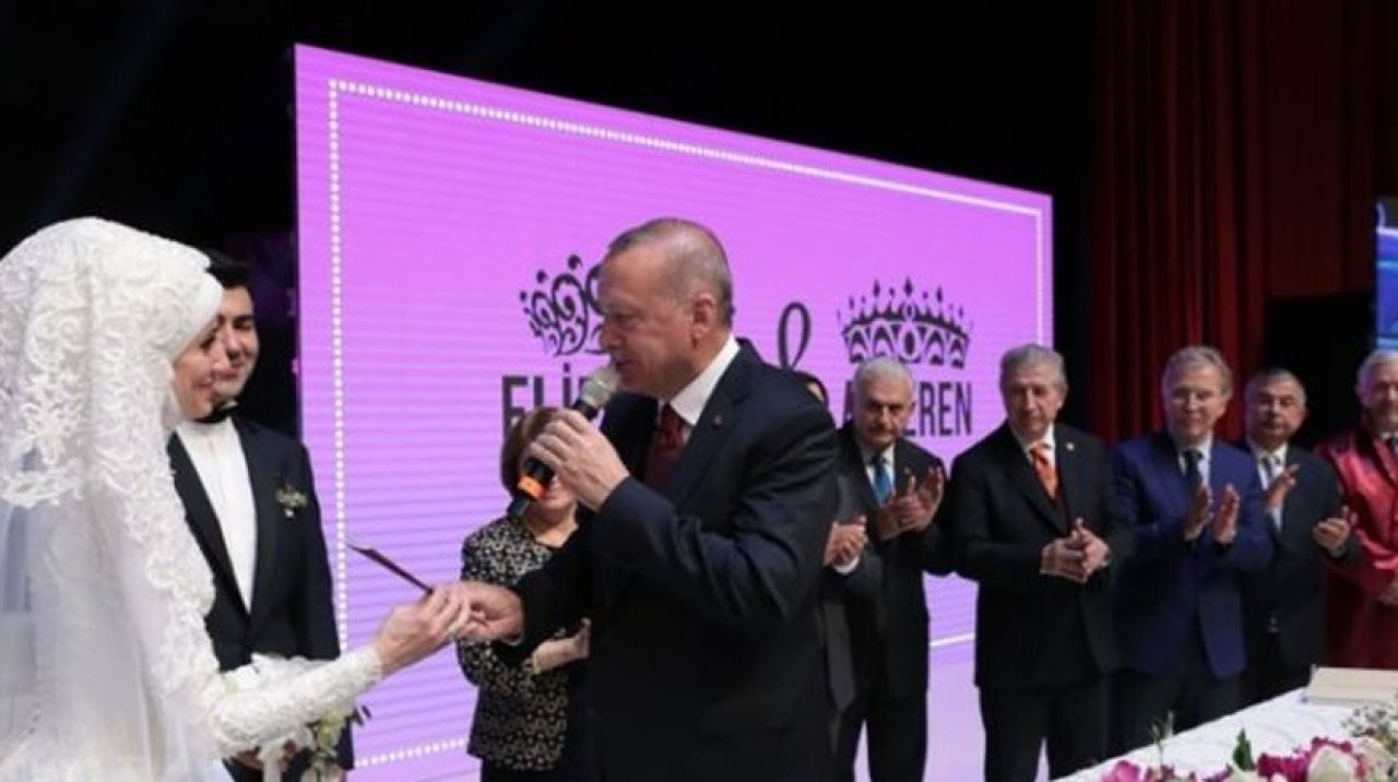 Cumhurbaşkanı Erdoğan nikah şahidi oldu