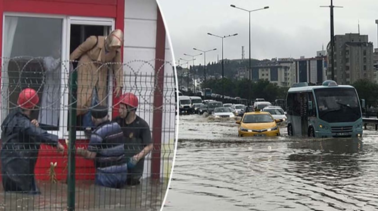 İstanbul'da sağanak yağış! Kent sular altında kaldı