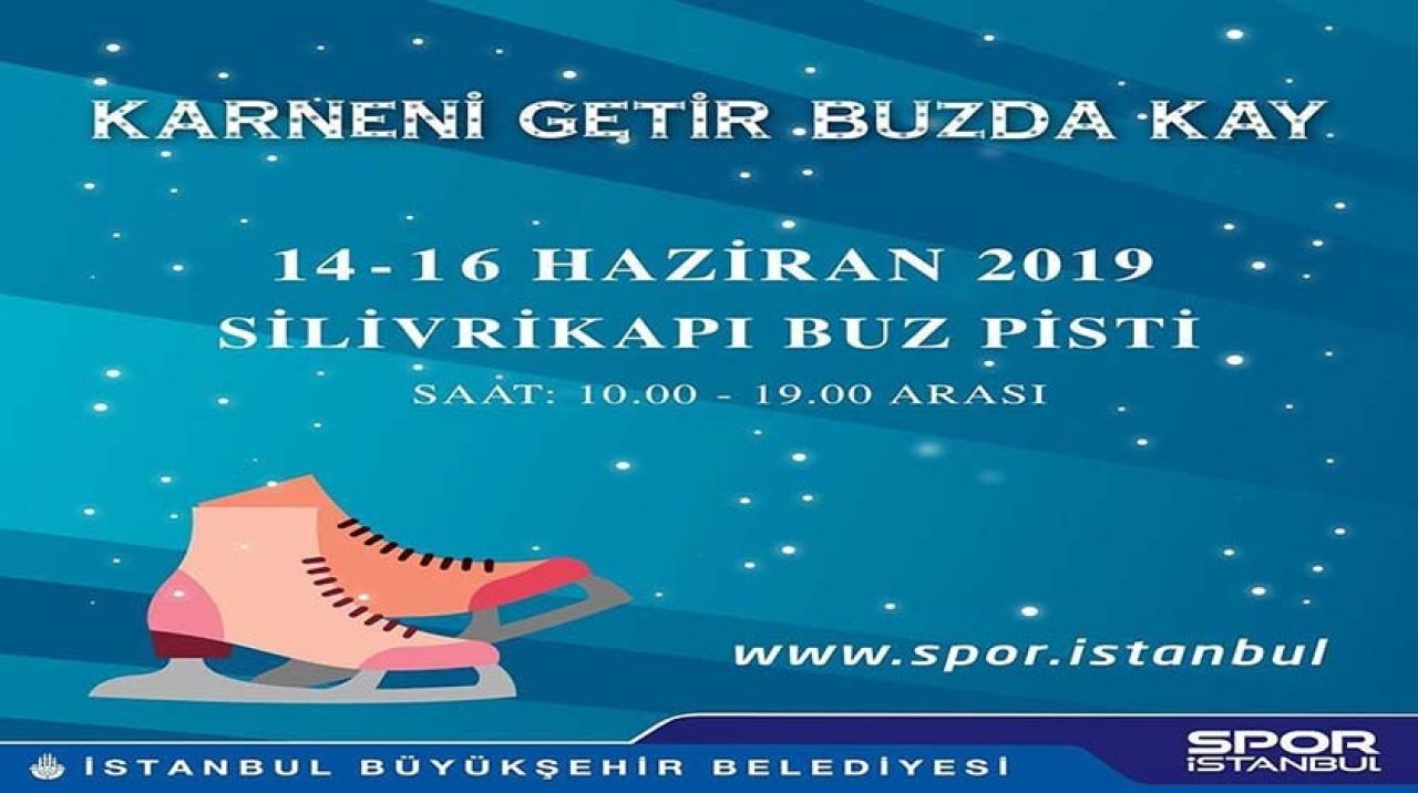 İBB'nin öğrencilere karne hediyesi 'karneni getir, buzda kay' başladı