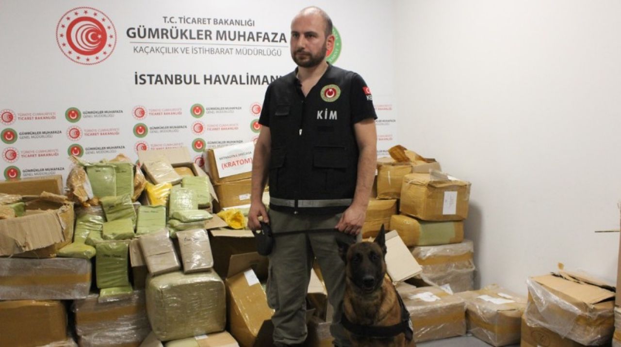 Havalimanında ele geçirildi! 1745 kilo...