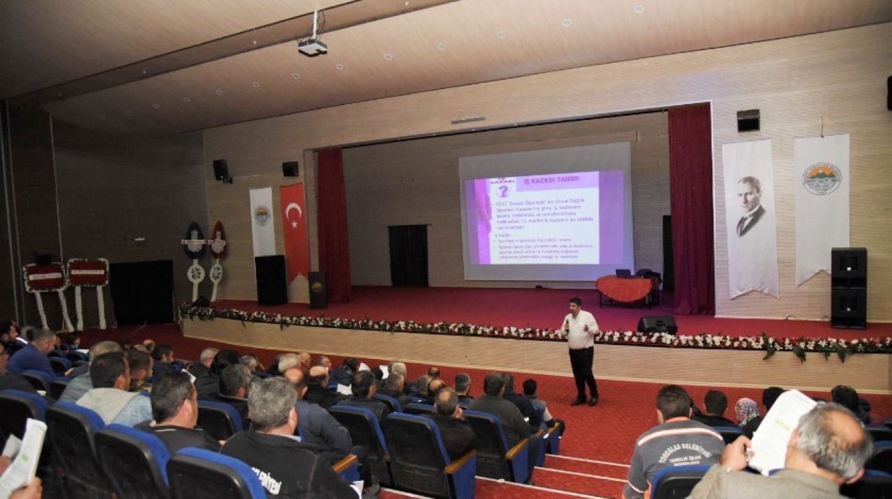 Toroslar Belediyesi personeli, iş güvenliği eğitiminde