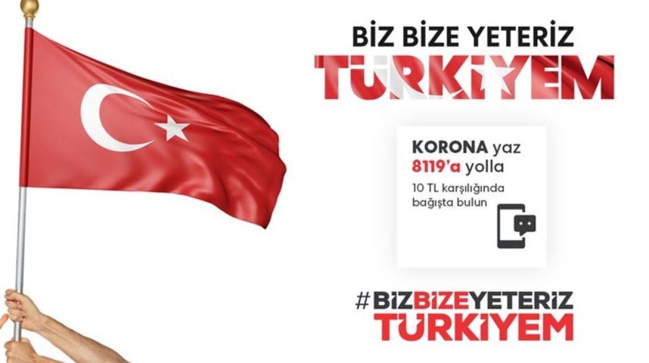 Biz Bize Yeteriz Türkiyeme benka ve SMS yoluyla bağış yapılabilir