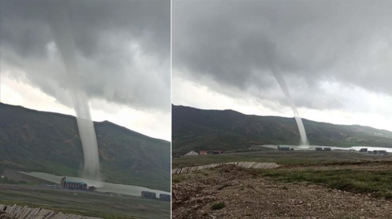 Erciyes'teki hortum ilginç görüntü oluşturdu