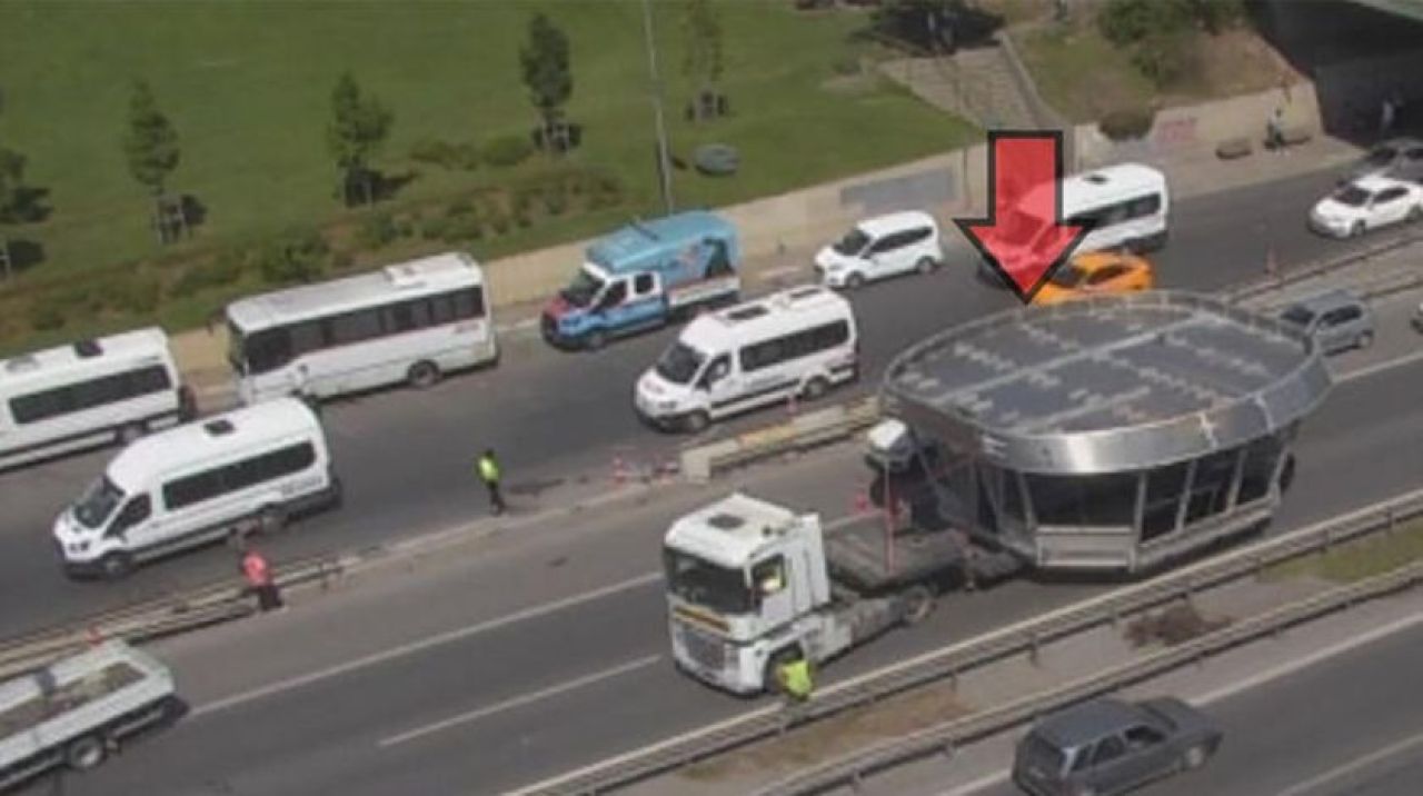 İstanbul trafiğinde şaşırtan görüntü