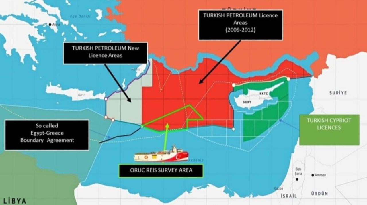 Dışişleri Bakanlığı paylaştı: İşte Oruç Reis'in faaliyet sahası