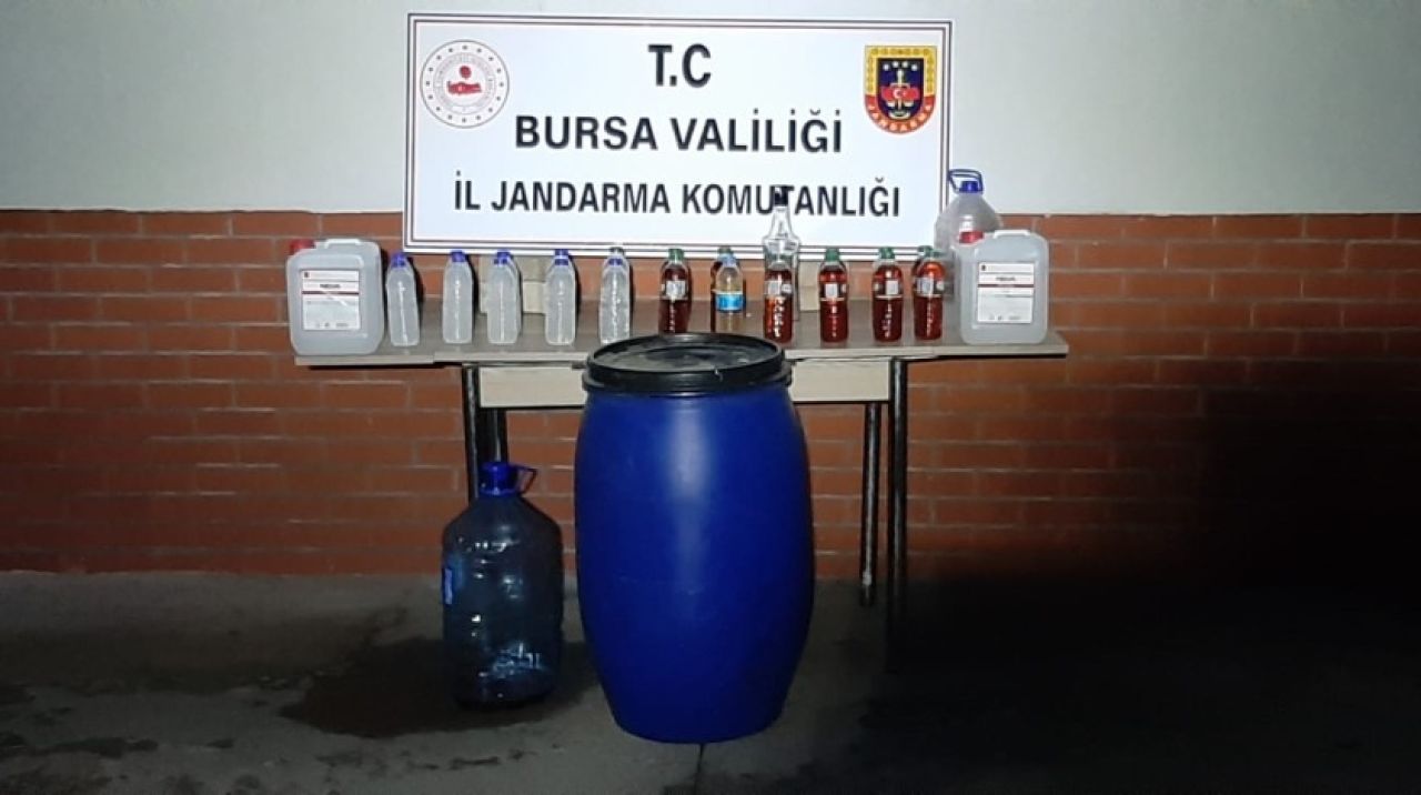 Bursa'da 135,5 litre sahte içki ele geçirildi