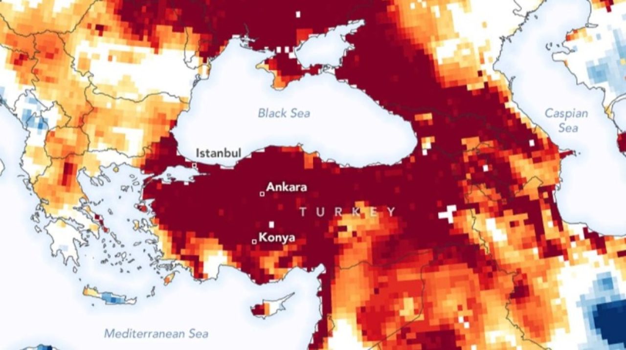 NASA'dan endişelendiren Türkiye'nin kuraklık haritası paylaşımı
