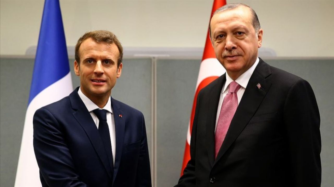 Cumhurbaşkanı Erdoğan, Macron'la görüştü