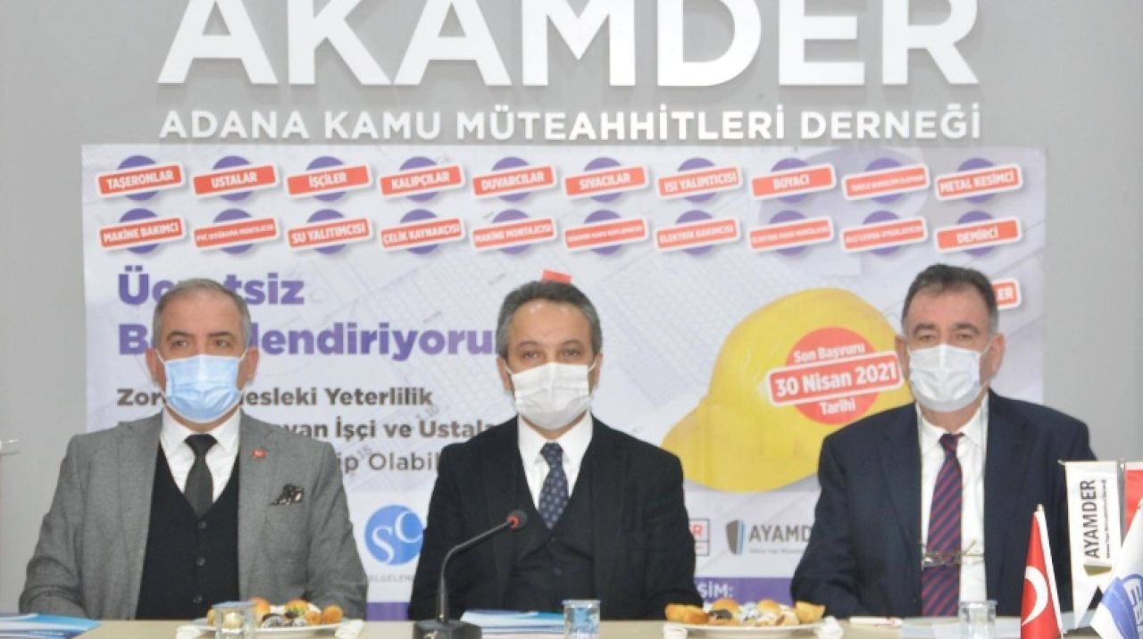 Adana'da müteahhit Dernekleri'nden mesleki yeterlilik seferberliği