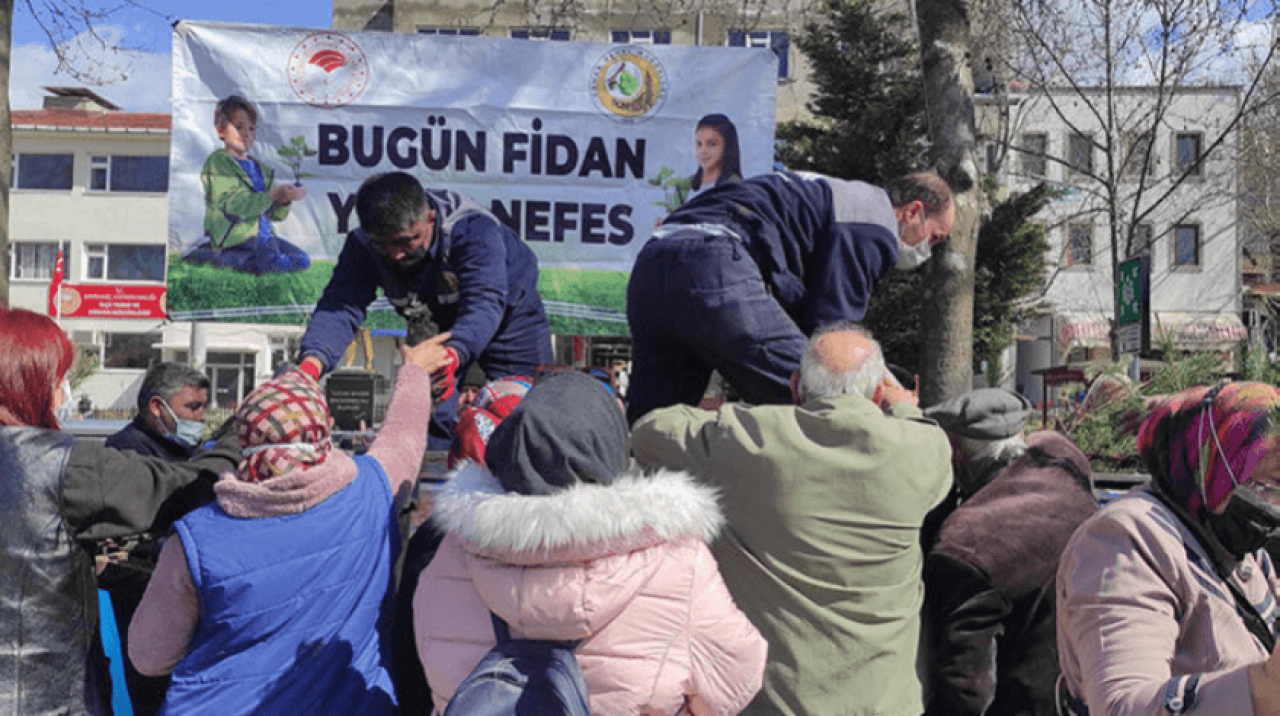 Çanakkale’de 'Orman Haftası' kapsamında 3 bin fidan dağıtıldı