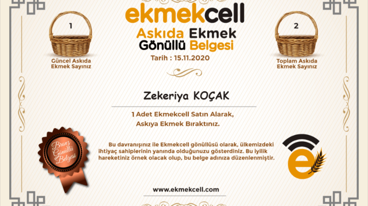 EKMEKCELL: Askıda ekmeğin teknolojik hali...