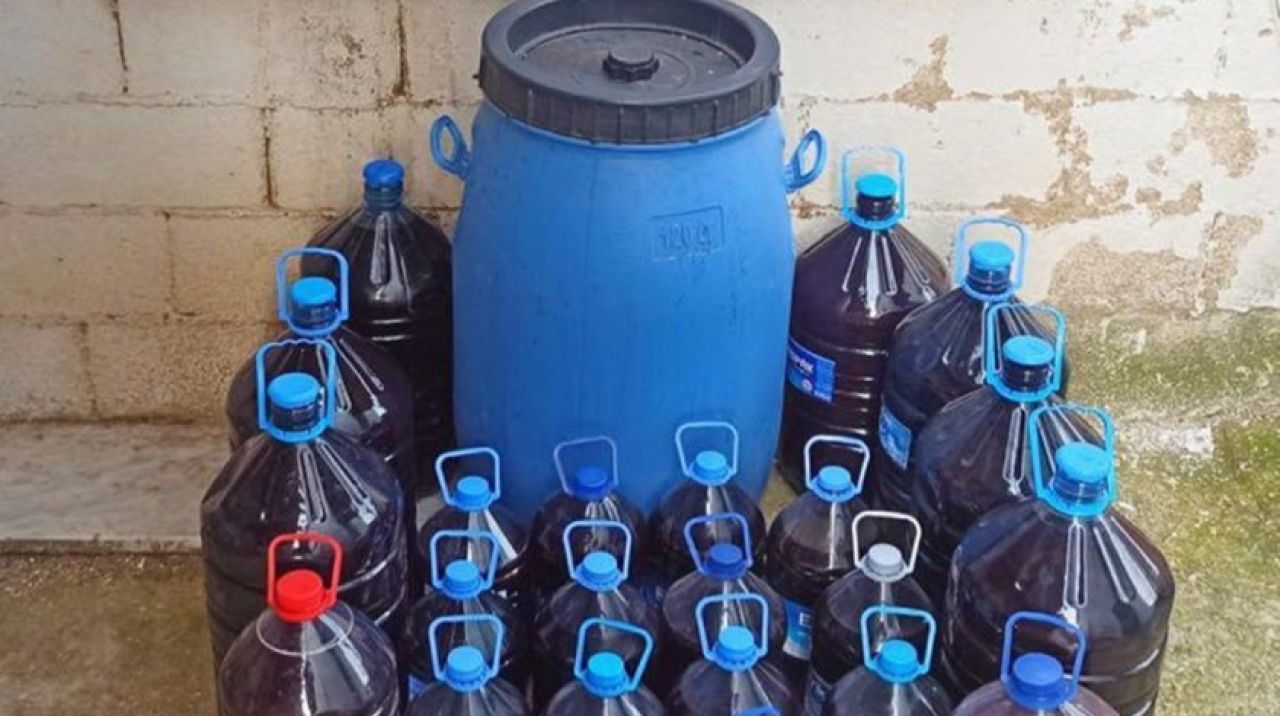 550 litre kaçak içki ele geçirildi