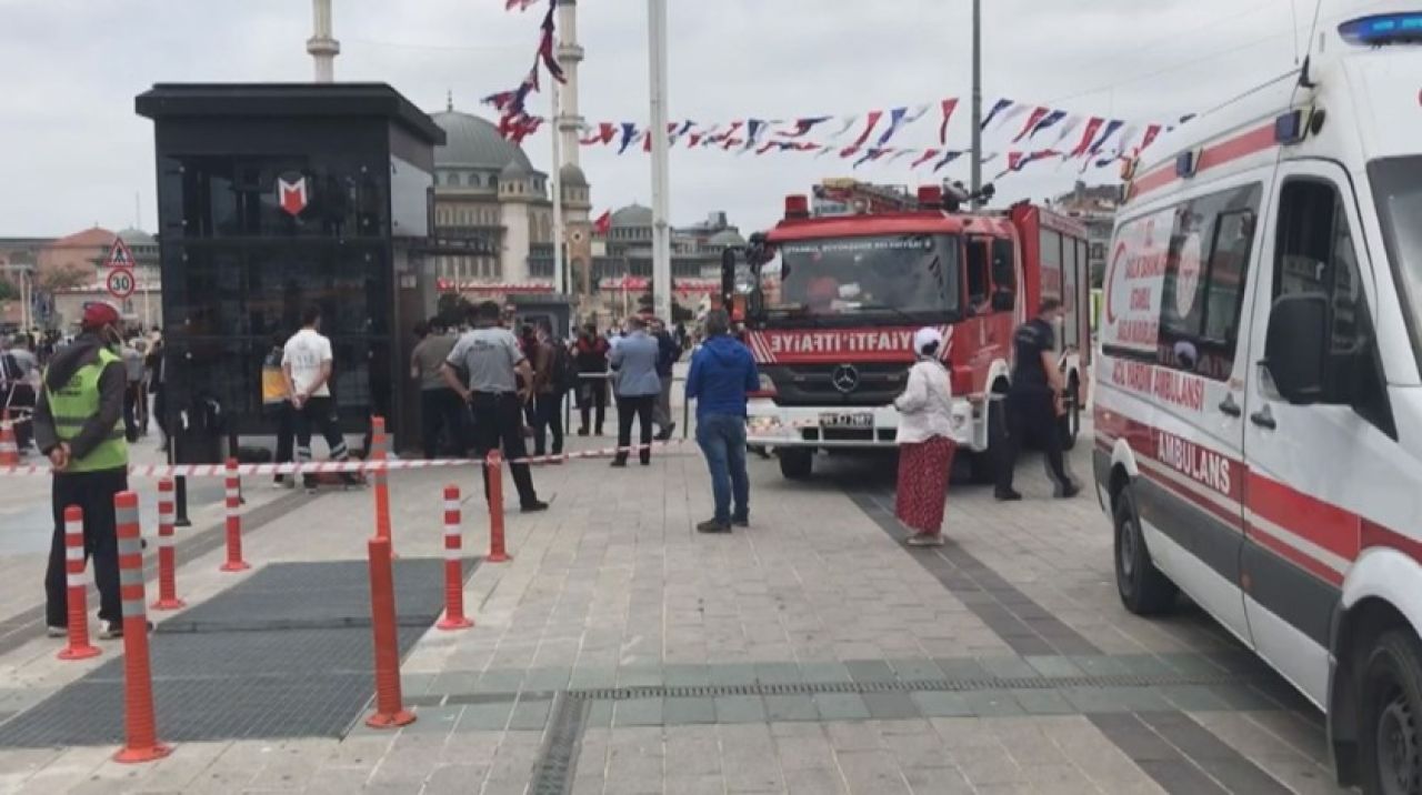 Taksim'de kurtarma operasyonu! Mahsur kaldılar