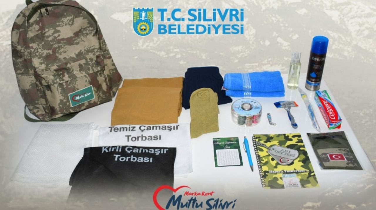 Silivri Belediyesinden Mehmetçiklere asker çantası