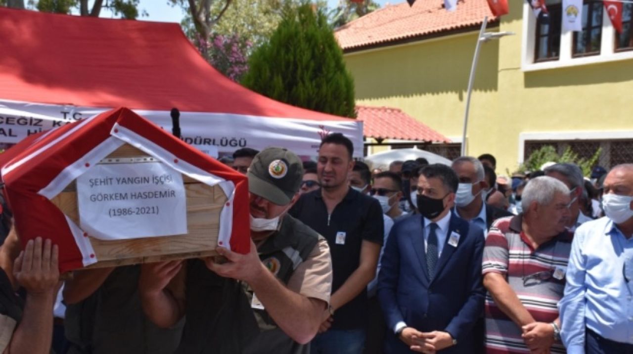 Marmaris'teki "orman şehidi"ne veda