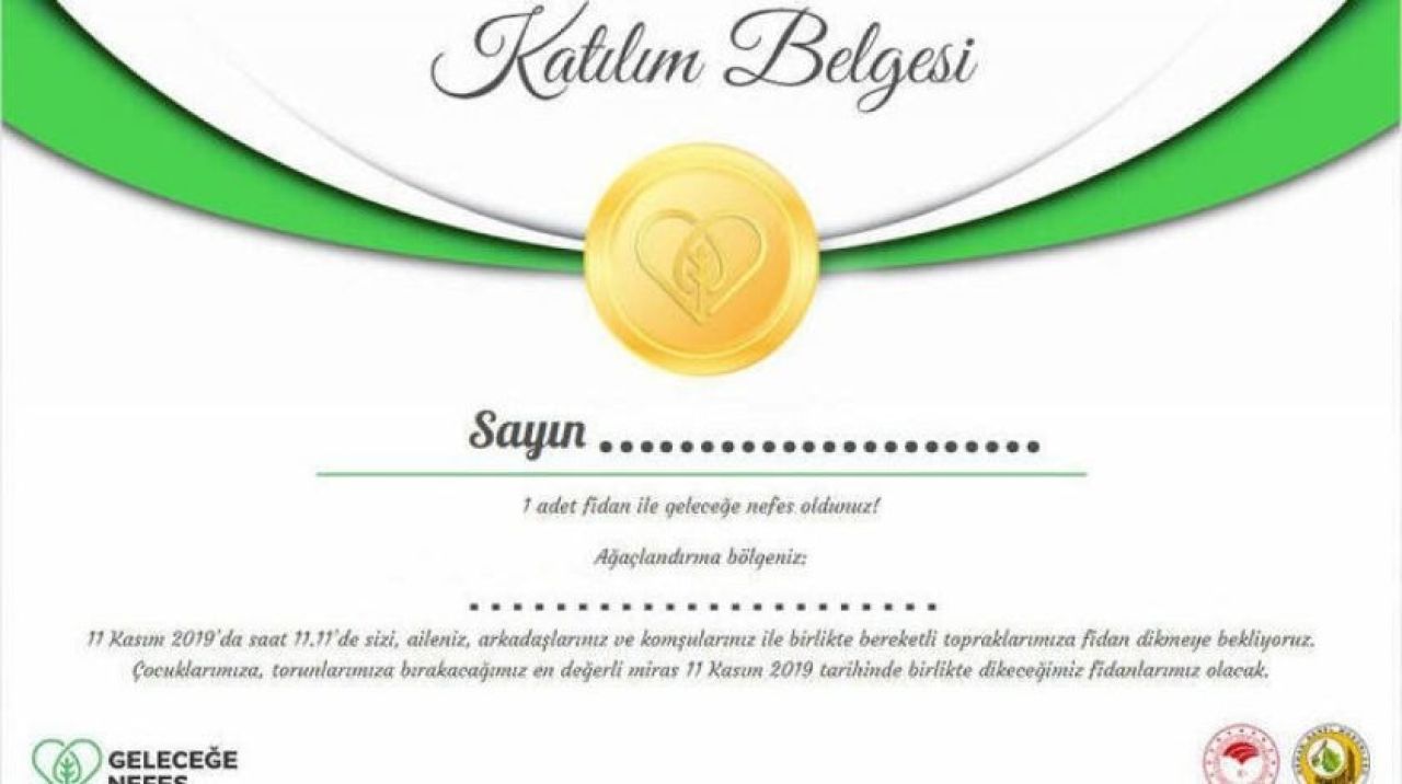 Geleceğe Nefes katılım belgesi nasıl alınır? Geleceğe Nefes Ol fidan bağışı nasıl yapılır, ne kadar?