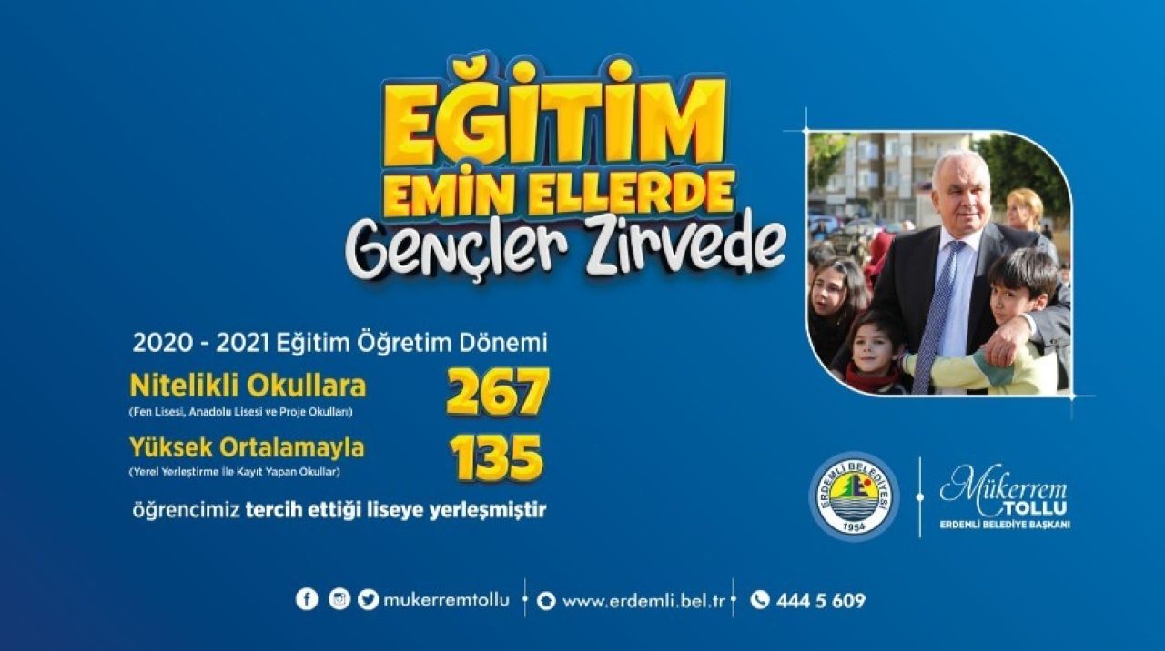 Erdemli'de, eğitim emin ellerde gençler zirvede