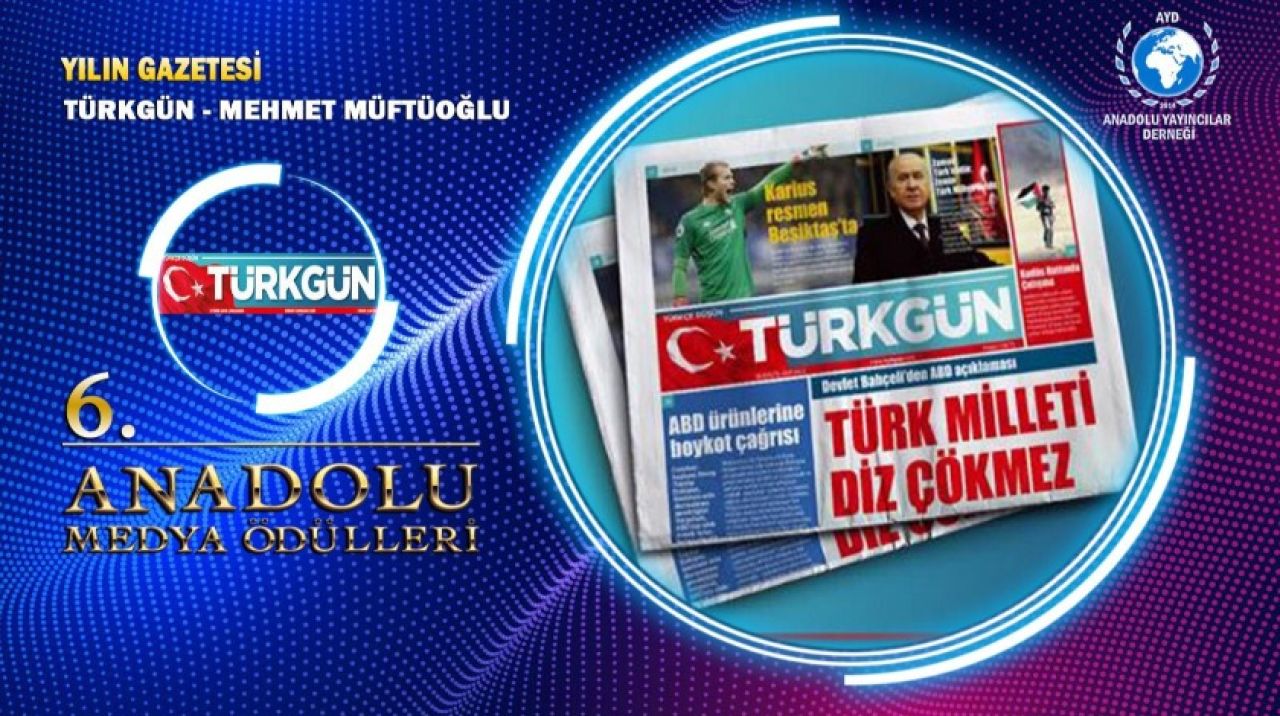 TÜRKGÜN’e Yılın Gazetesi Ödülü