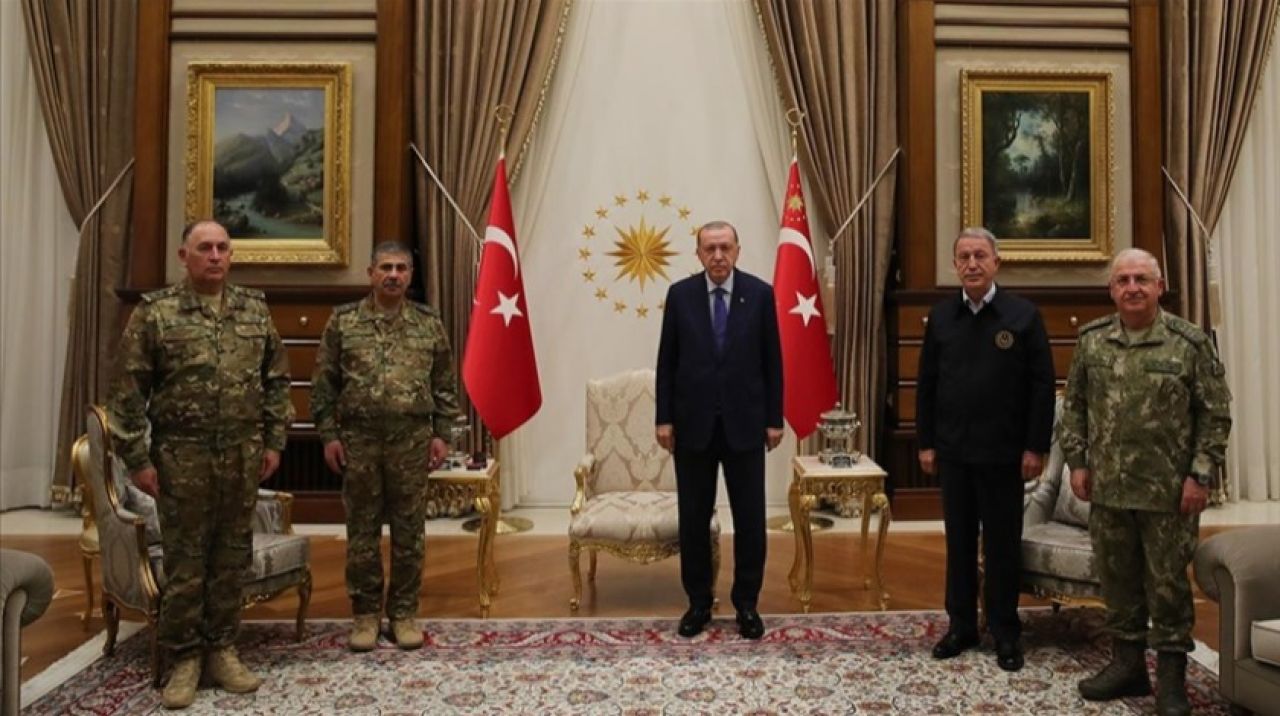 Erdoğan, Hasanov ve Veliyev'i kabul etti