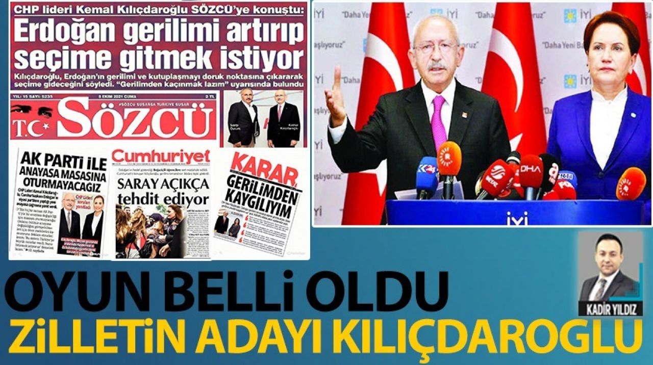 Oyun belli oldu! Zilletin adayı Kılıçdaroğlu