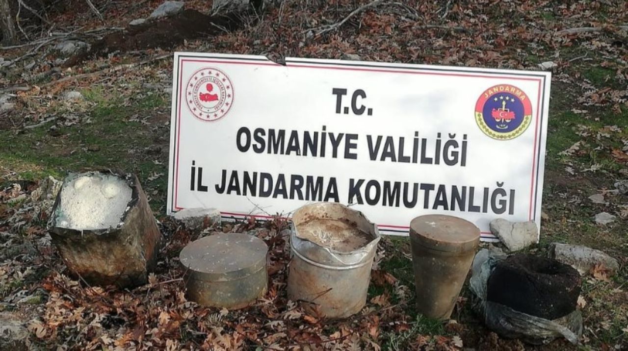 Tam, 180 kilogram patlayıcı! Amanos Dağları'nda, Jandarma'nın operasyonuyla imha edildi...