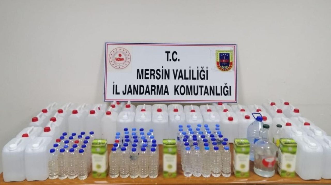 Mersin'de sahte içki üretimine jandarma baskını