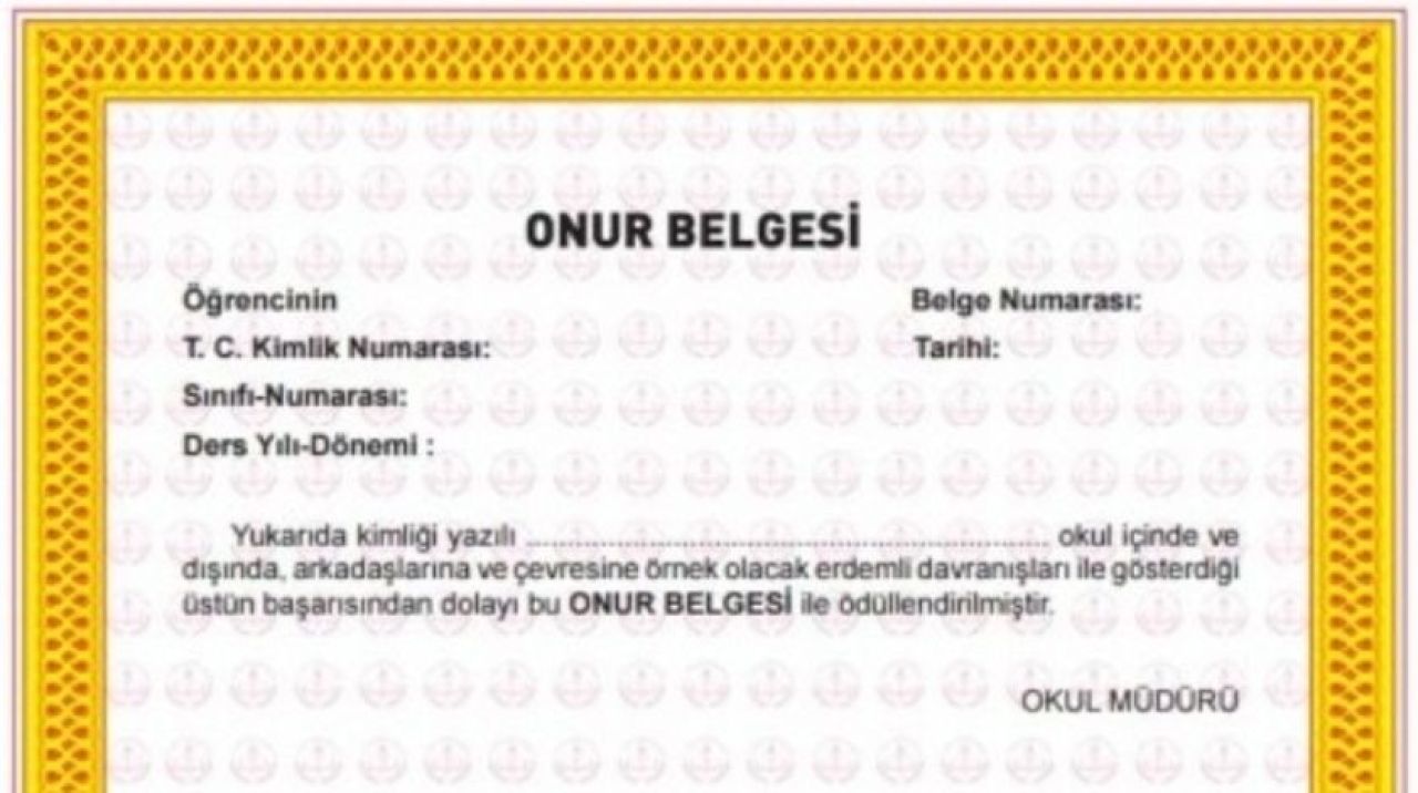 Onur belgesi nasıl alınır, kimlere verilir?  Ortaokul-lisede onur belgesi kaç puanla alınır?