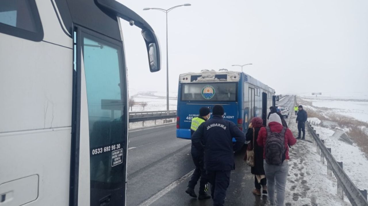 Gölbaşı Belediyesi yolcuların imdadına yetişti