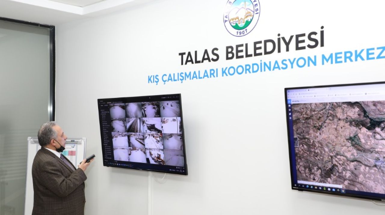 Talas'ta kış çalışmaları bu merkezden koordine ediliyor