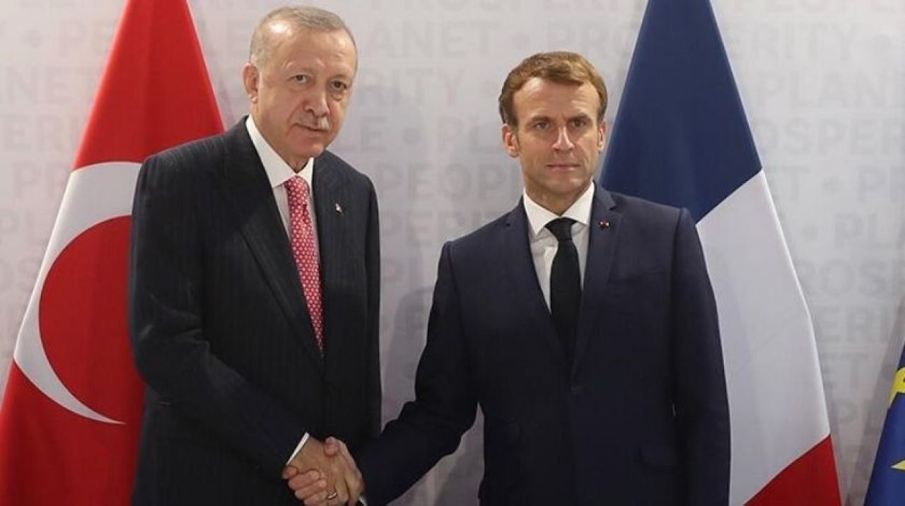 Cumhurbaşkanı Erdoğan, Macron ile görüştü