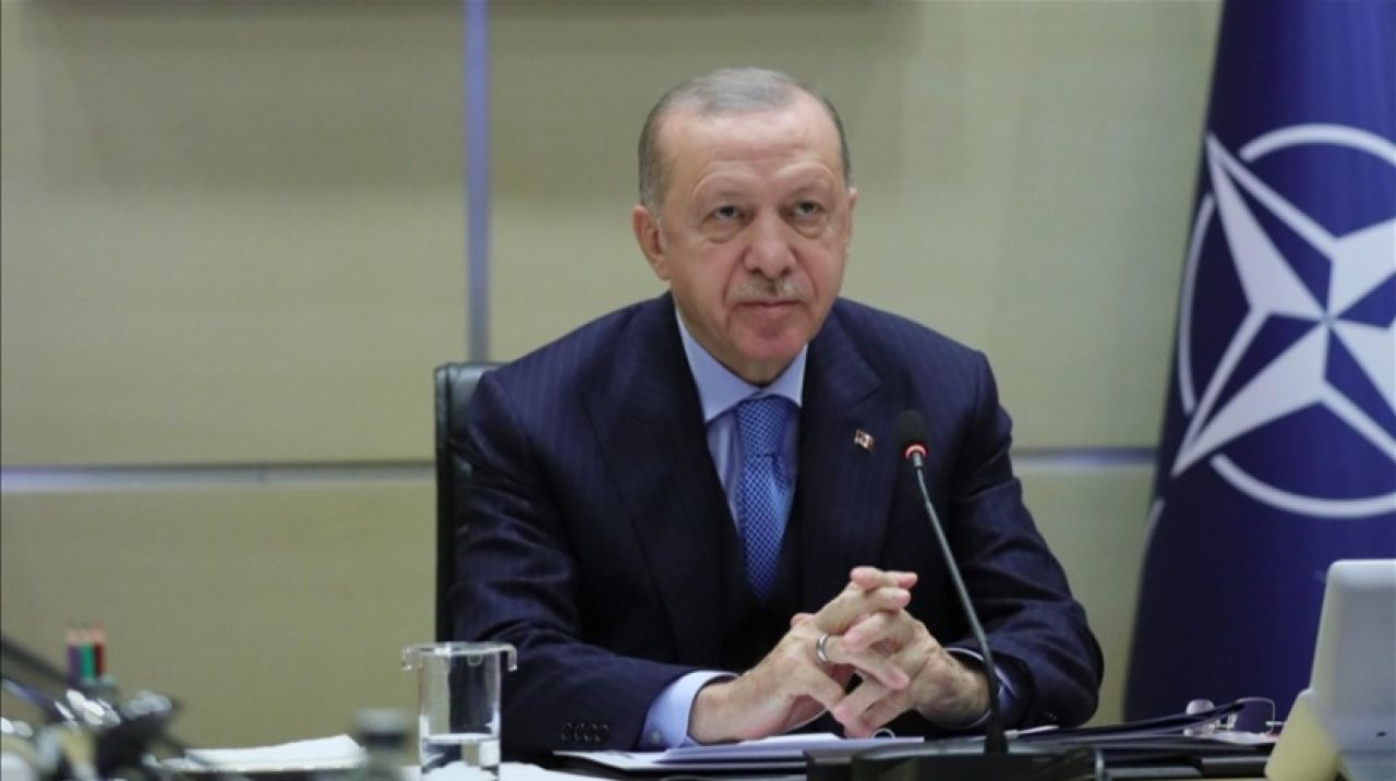 Erdoğan, NATO Zirvesi'ne canlı bağlantıyla katıldı