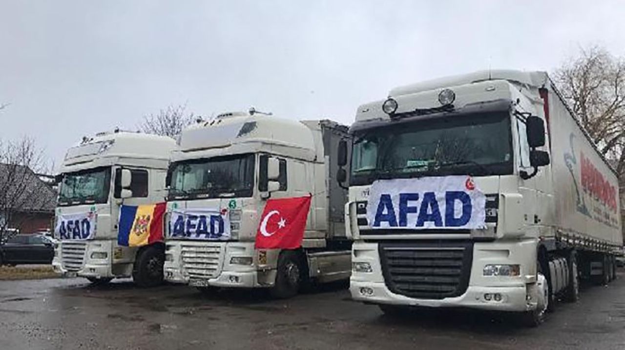 AFAD'ın 8 TIR'lık insani yardımı, Ukrayna ve Moldova'da