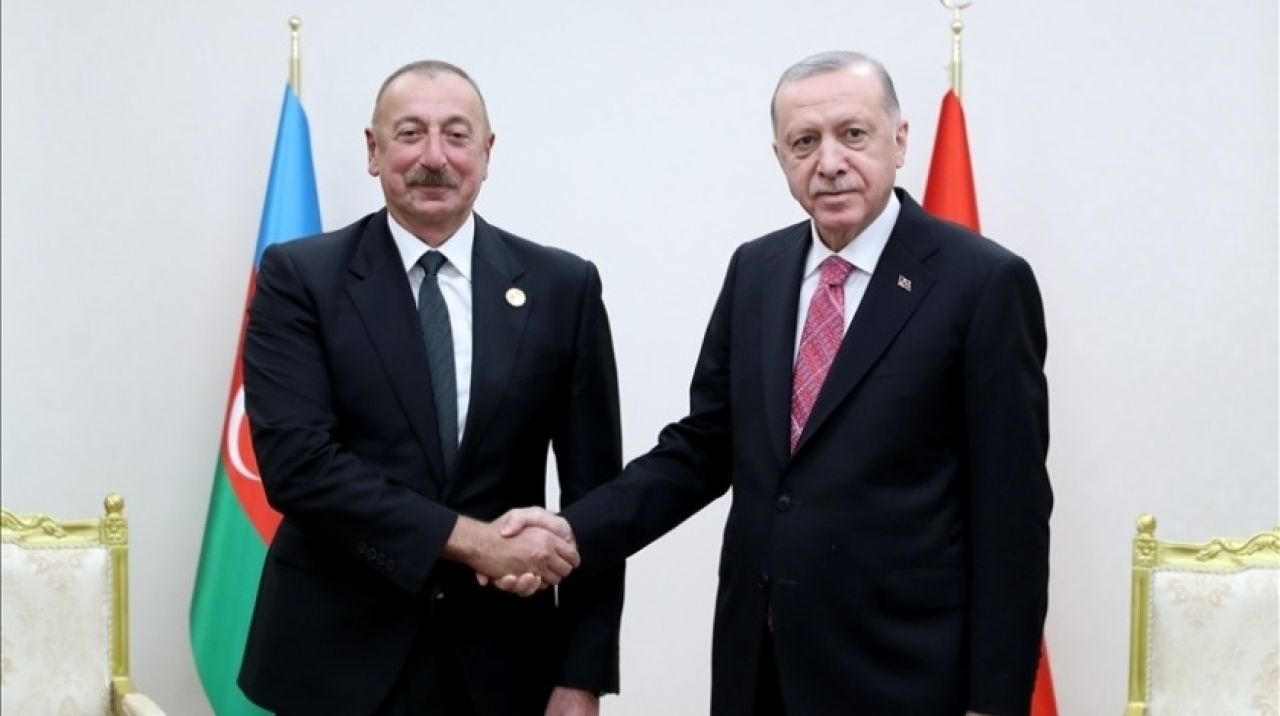 Cumhurbaşkanı Erdoğan, Azerbaycan Cumhurbaşkanı Aliyev ile görüştü