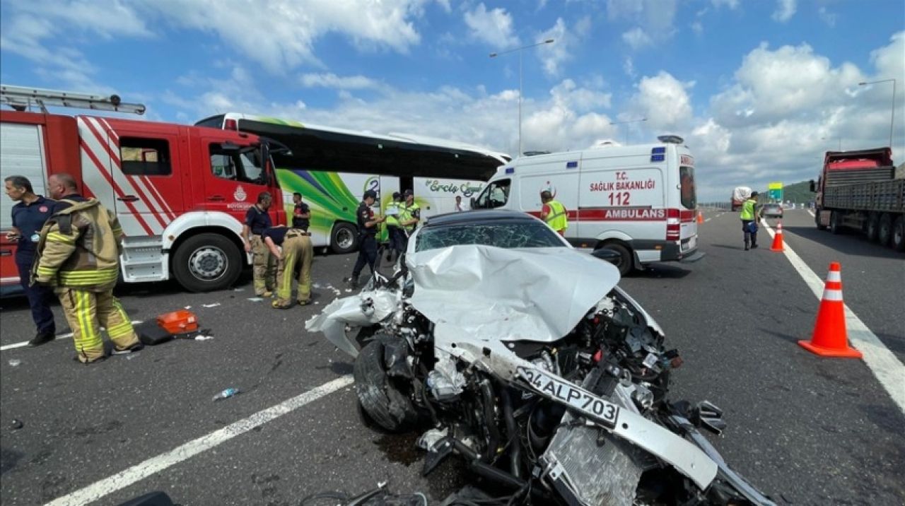 Kuzey Marmara Otoyolu'nda zincirleme trafik kazası