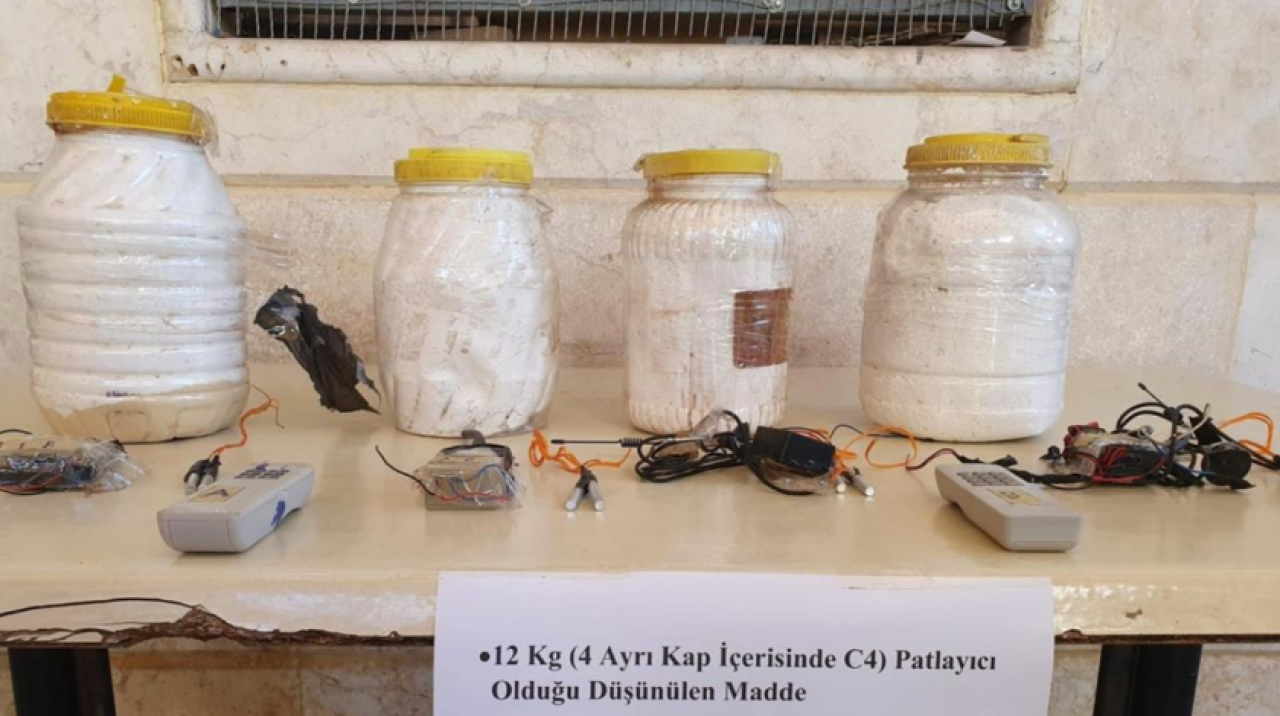 12 kilogram C4 patlayıcı ile bomba malzemesi ele geçirildi