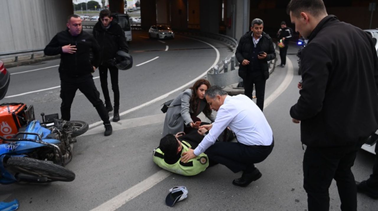 İstanbul Valisi Yerlikaya'dan kazada yaralanan polis memuruna yakın ilgi