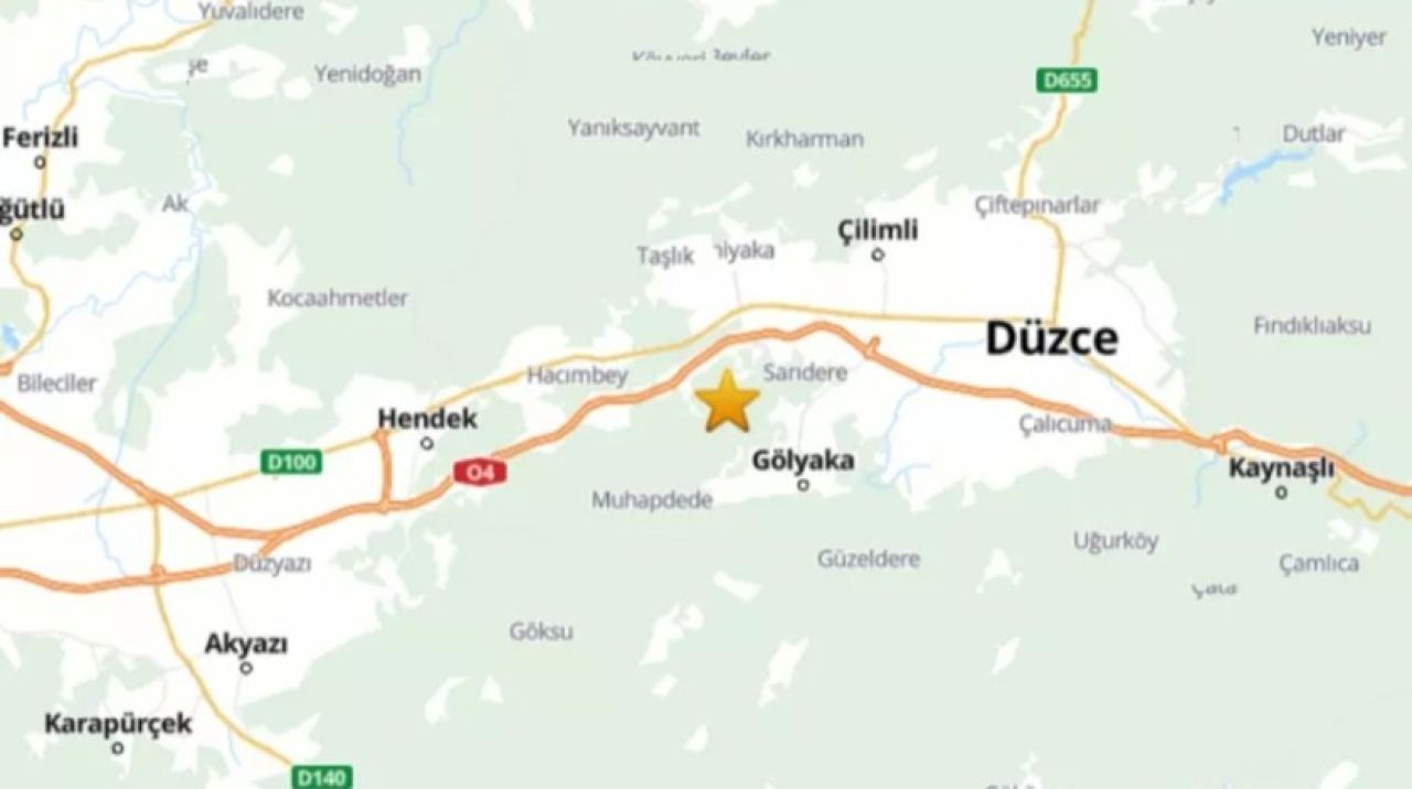 Düzce'de 4,1 büyüklüğünde deprem