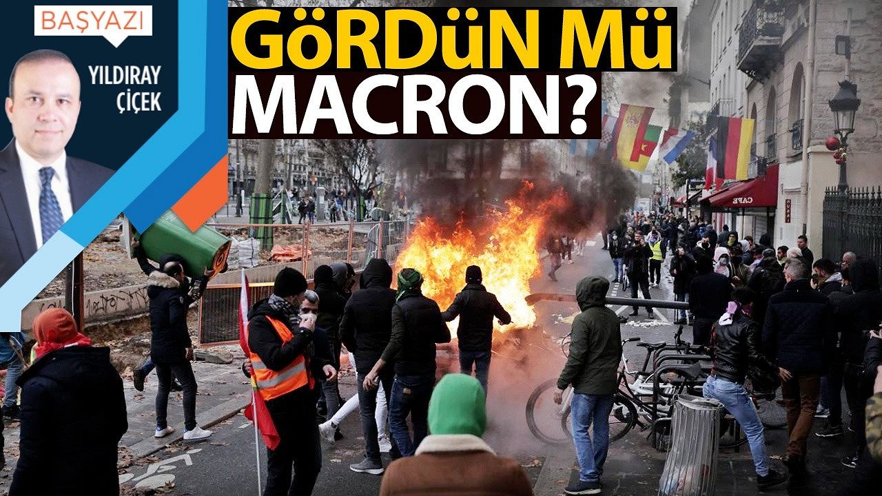 Gördün mü Macron?