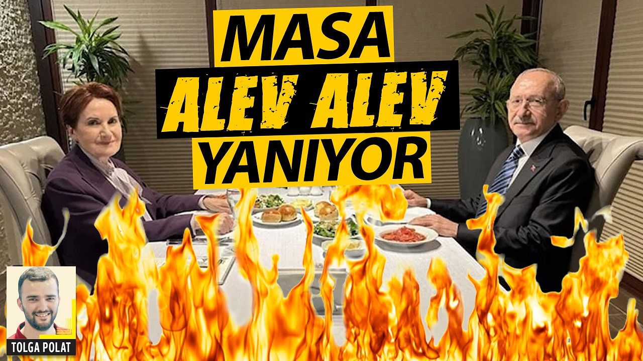 Masa, alev alev yanıyor