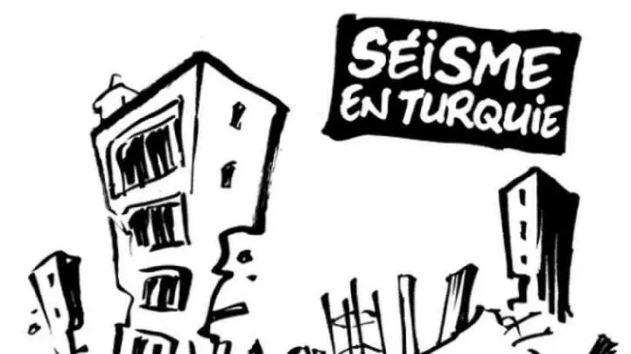 Charlie Hebdo'dan rezil karikatür! Depremle dalga geçtiler