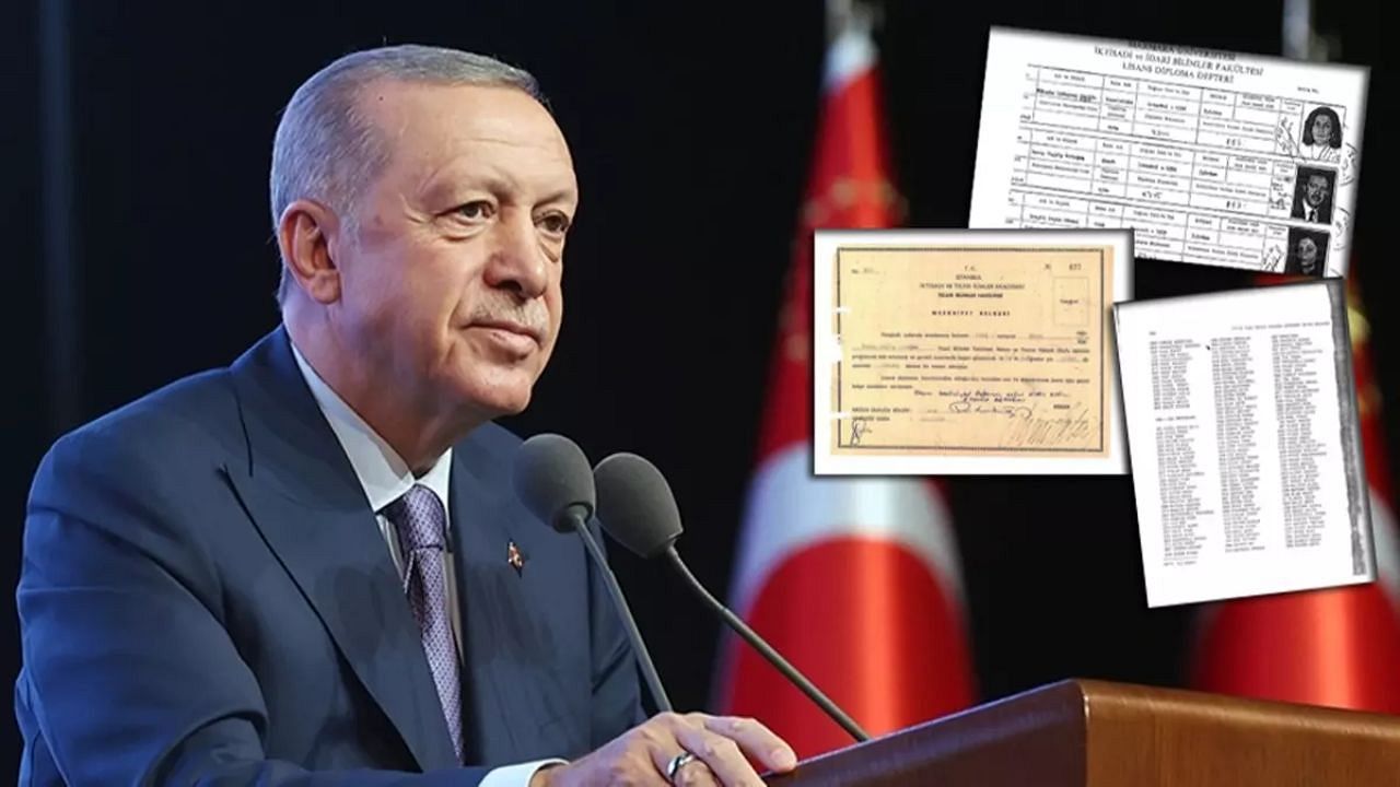 İşte Cumhurbaşkanı Erdoğan'ın mezuniyet belgeleri