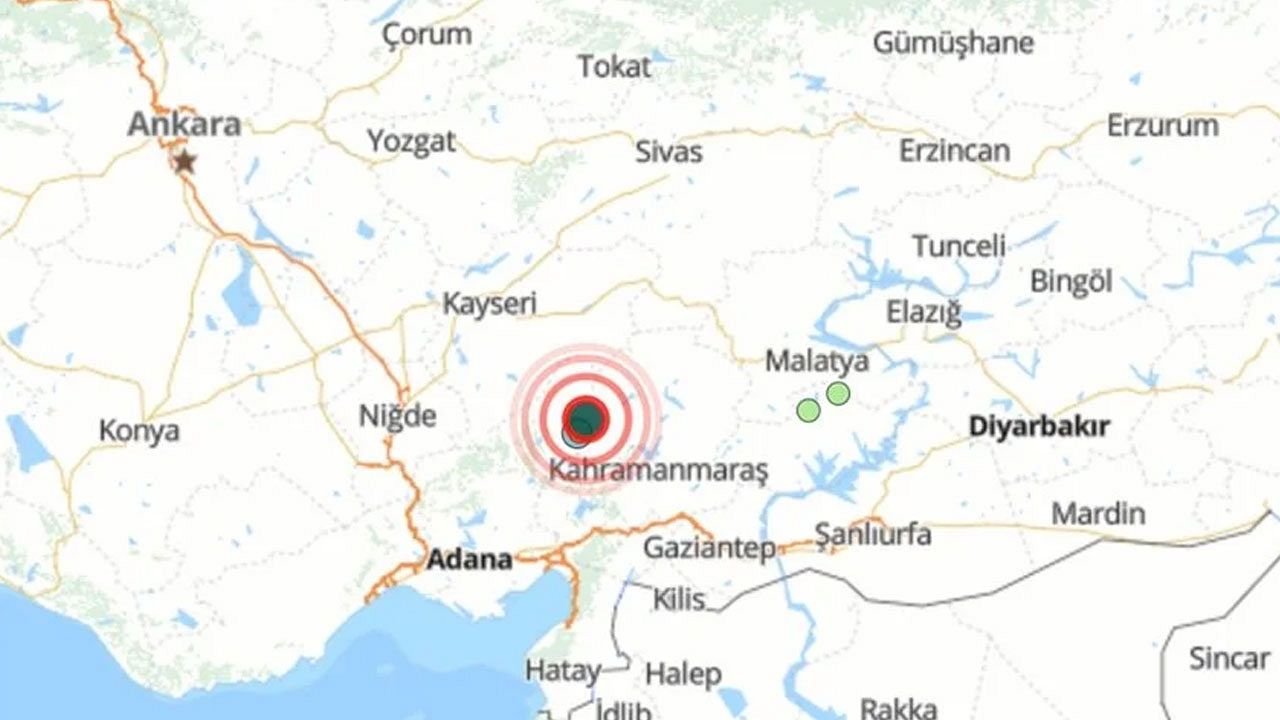 Kahramanmaraş'ta 4,7 büyüklüğünde deprem