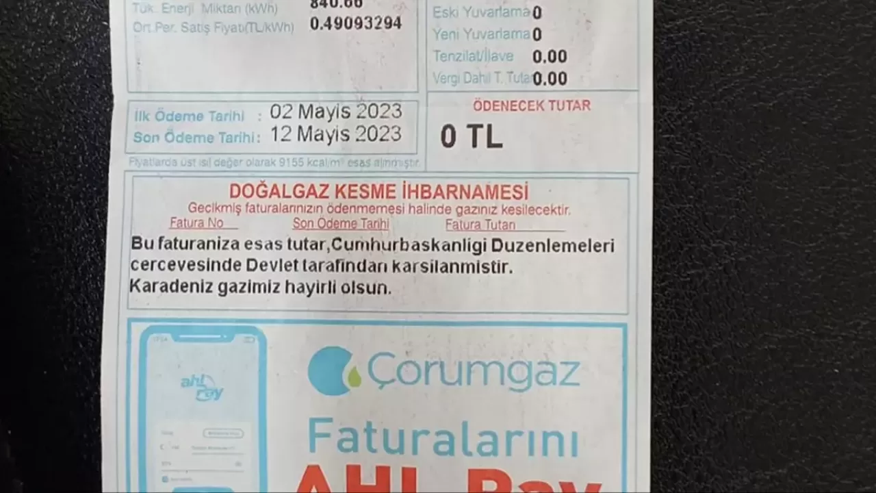 Ücretsiz doğalgaz faturaları evlere ulaşmaya başladı