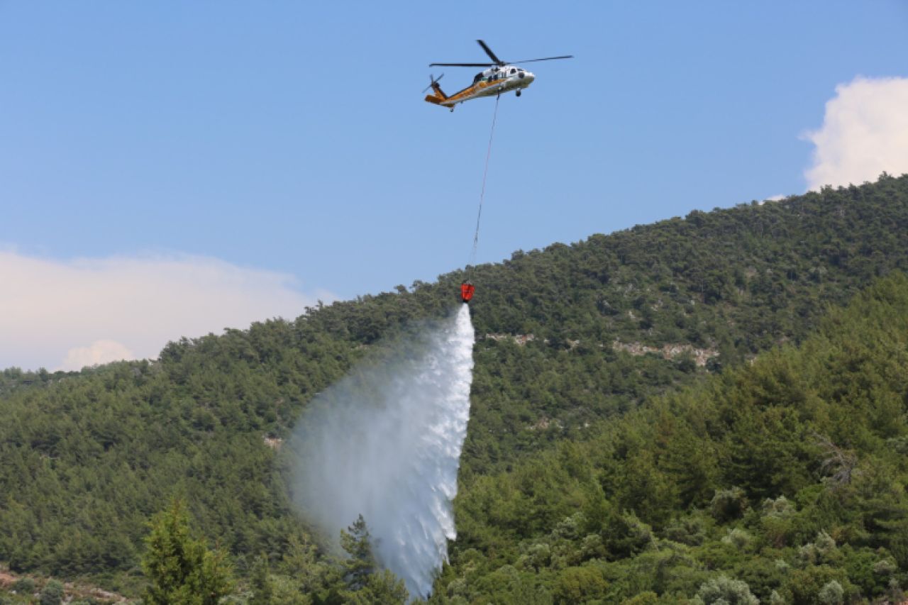 Yangın söndürme helikopteri "NEFES" Muğla'da göreve başladı