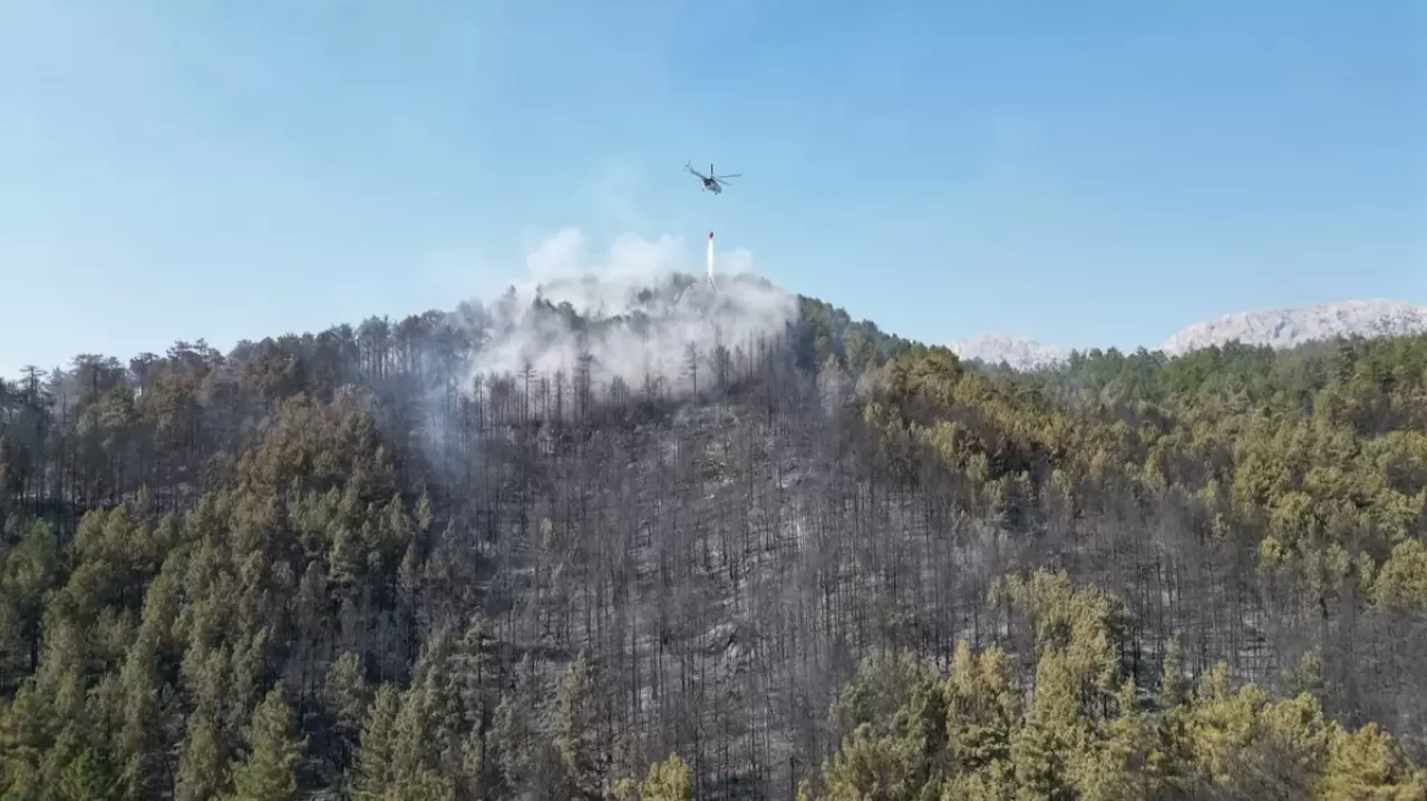 Akseki'deki orman yangını kontrol altına alındı