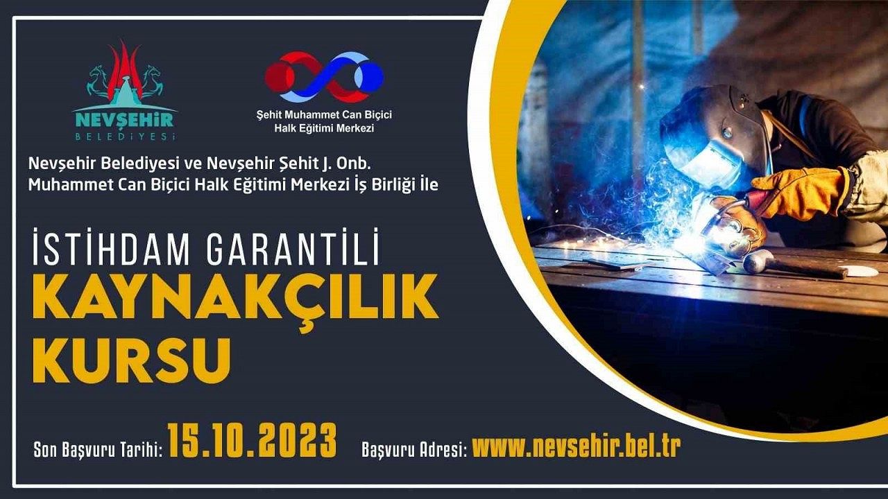 İstihdam garantili kaynakçılık kursu için başvurular başladı