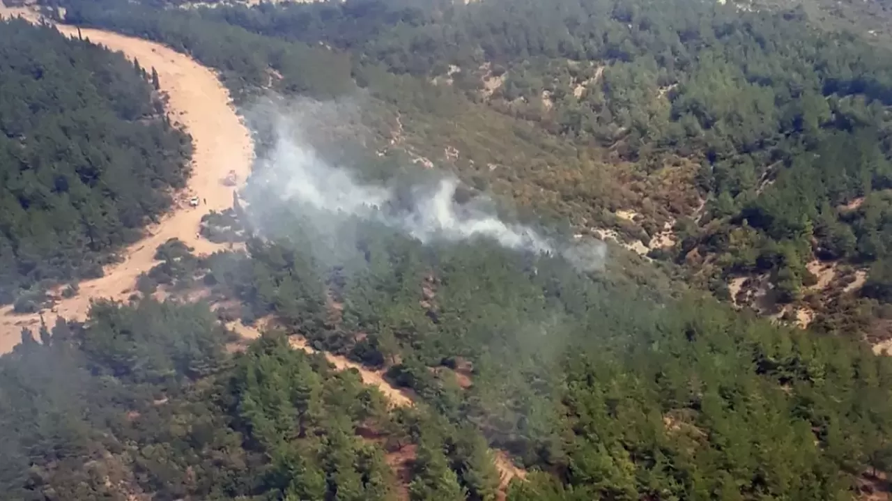 Çanakkale'de yıldırım düşmesi sonucu yangın: 5'i söndürüldü