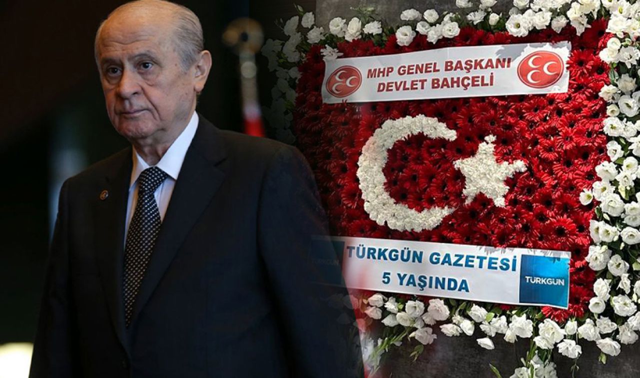 MHP lideri Devlet Bahçeli’den Türkgün Gazetesi’nin 5. yılına özel çiçek