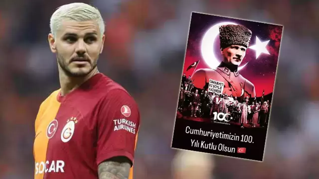 Galatasaraylı Mauro Icardi’den Cumhuriyet'in 100. yılına özel paylaşım