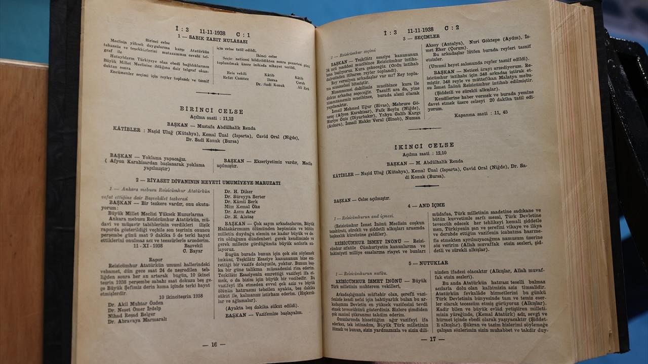 Atatürk'ün vefatının ardından ilk anma TBMM'de yapıldı